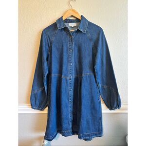 Habitual Women’s Blue Denim Midi Shirt Dress
